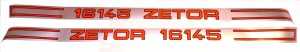 Naklejki napisy boczne ZETOR 16145 czeskie