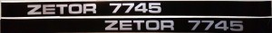 Naklejki napisy Zetor 7745 komplet