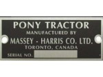 TABLICZKA ZNAMIONOWA MASSEY HARRIS PONY 